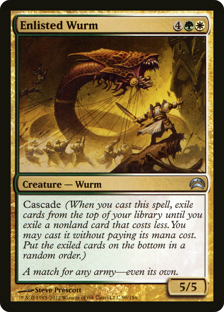 Enlisted Wurm (090) [Planechase 2012]  Foil