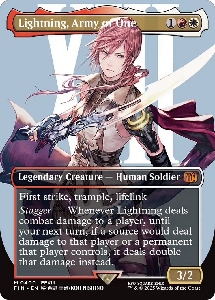 Lightning, Army of One (Borderless) (0400) (400) [FINAL FANTASY]  Foil
