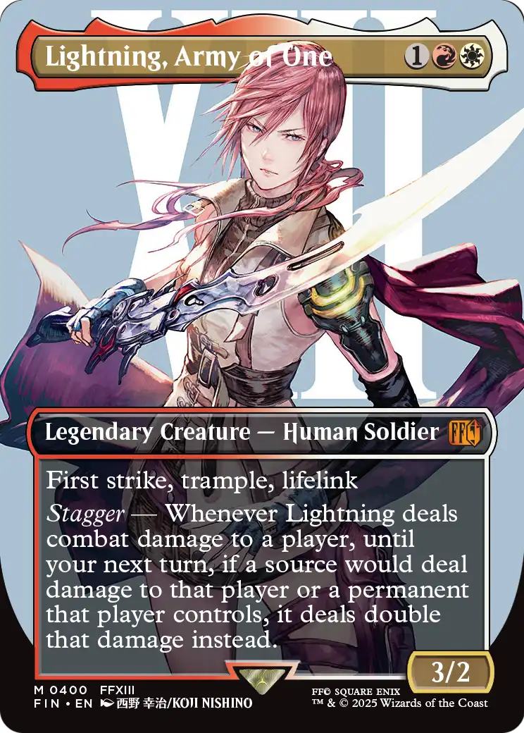 Lightning, Army of One (Borderless) (0400) (400) [FINAL FANTASY]  Foil