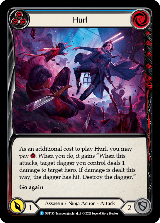 Hurl (Blue) [OUT150] (Outsiders)  Rainbow Foil