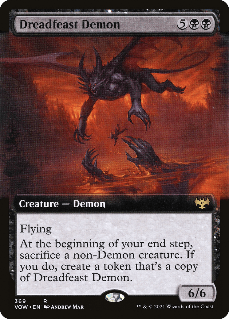 Dreadfeast Demon (Extended Art) [Innistrad: Crimson Vow] Foil