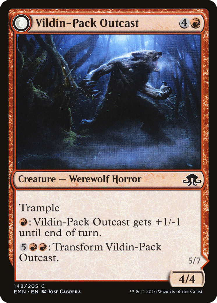 Vildin-Pack Outcast // Dronepack Kindred [Eldritch Moon] Foil