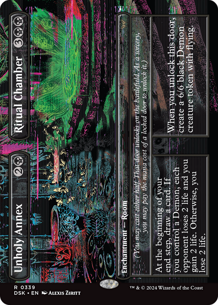 Unholy Annex // Ritual Chamber (Borderless) [Duskmourn: House of Horror] Foil