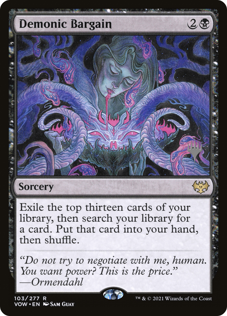 Demonic Bargain (103) [Innistrad: Crimson Vow Promos]  Foil
