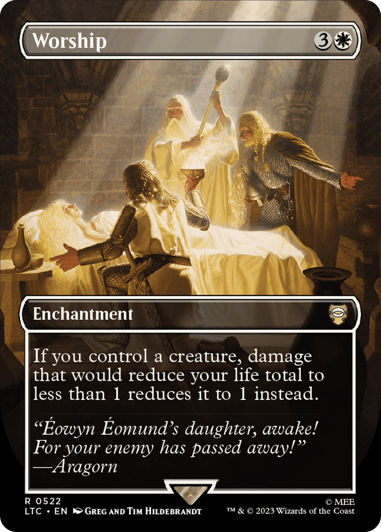 Worship (Borderless) [The Lord of the Rings: Tales of Middle-Earth Commander] Foil
