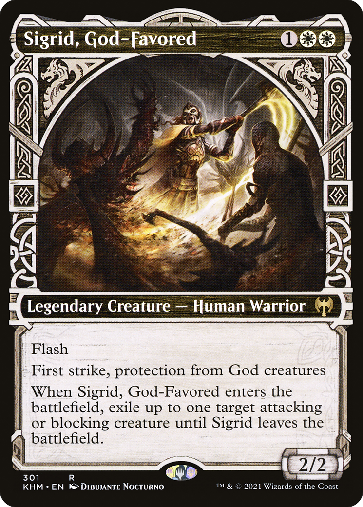 Sigrid, God-Favored (Showcase) [Kaldheim] Foil