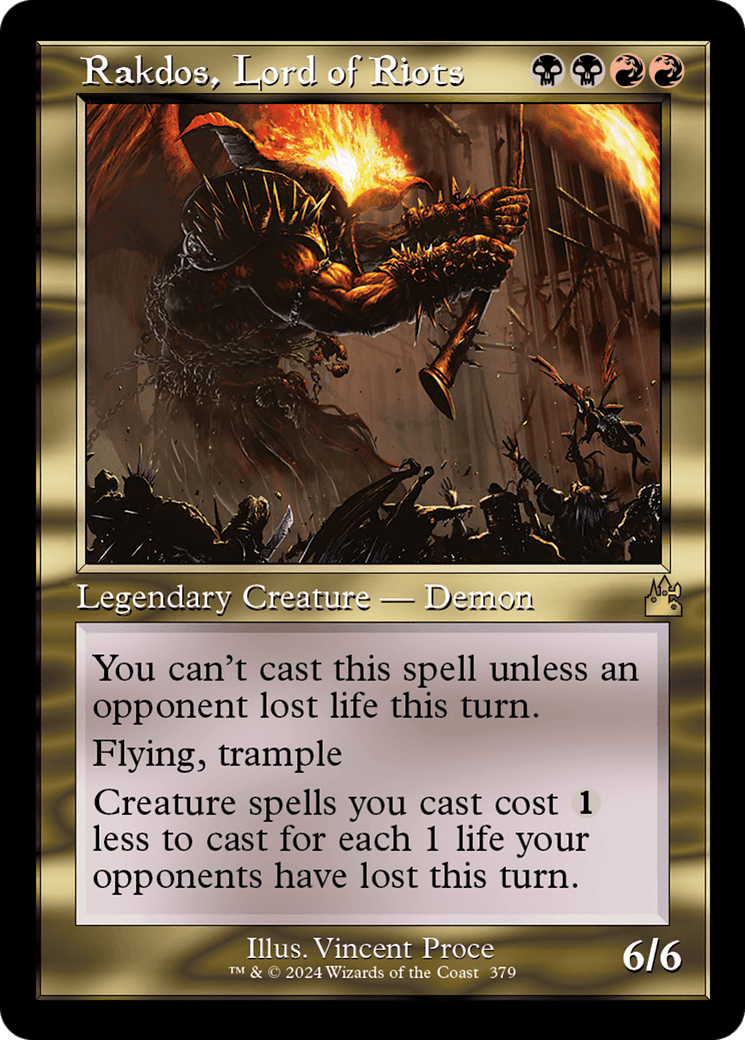 Rakdos, Lord of Riots (Retro Frame) [Ravnica Remastered] Foil
