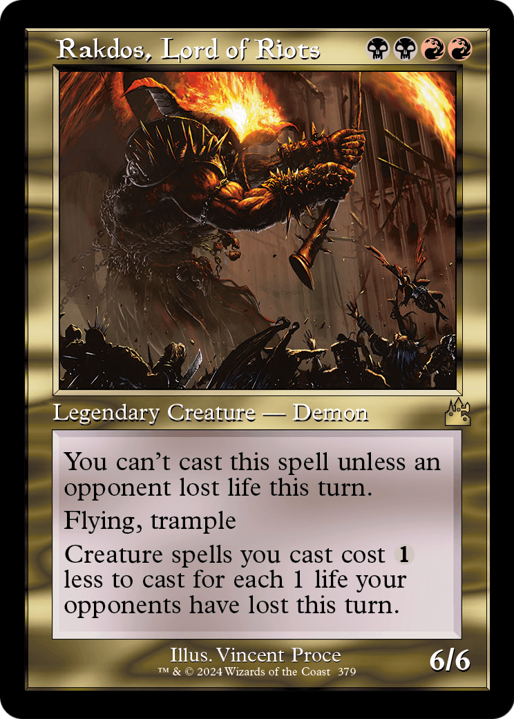 Rakdos, Lord of Riots (Retro Frame) [Ravnica Remastered] Foil