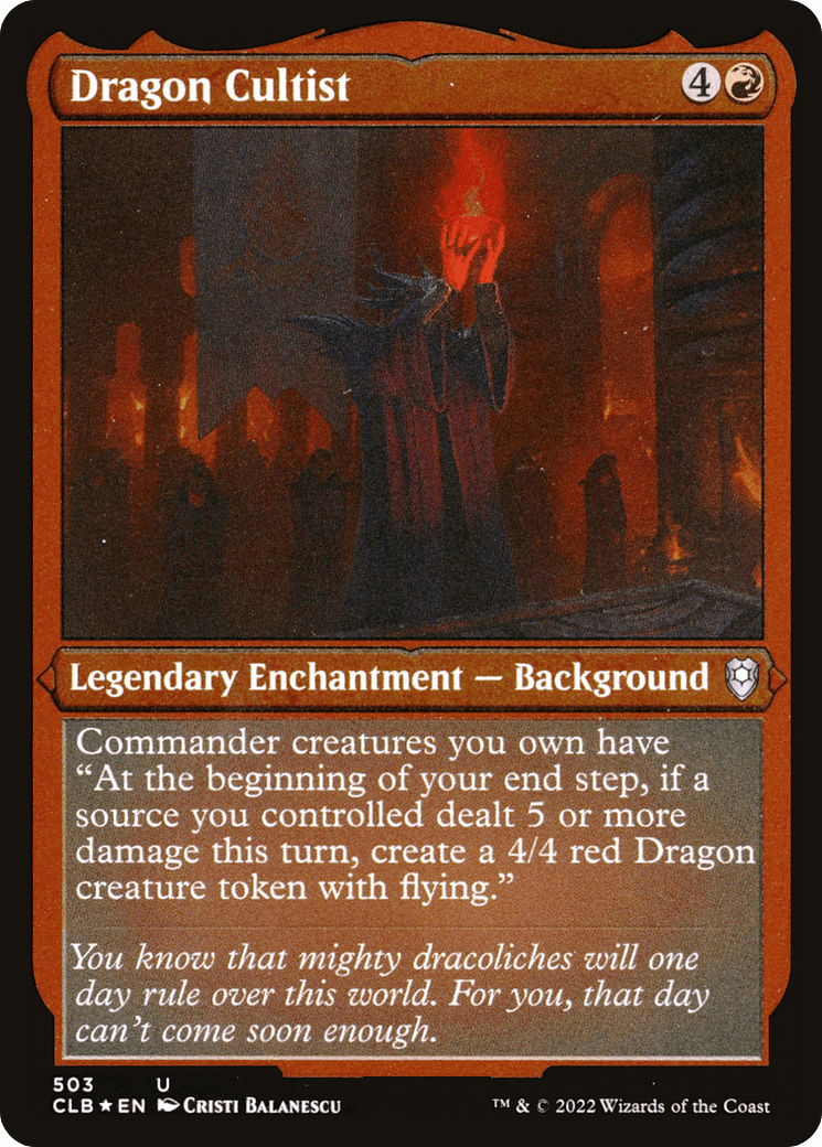 Dragon Cultist (Foil Etched) |  Foil (503) [Commander Legends: Battle for Baldur's Gate]