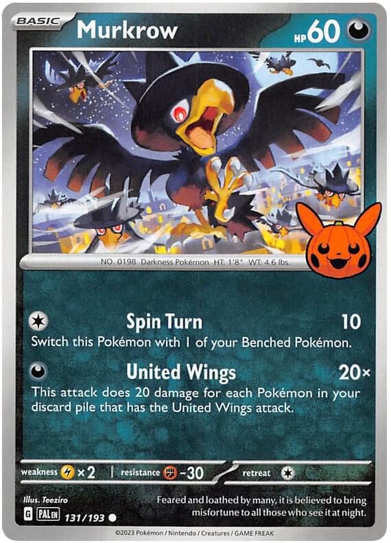 Murkrow 131/193 (Trick or Trade BOOster Bundle 2023) 