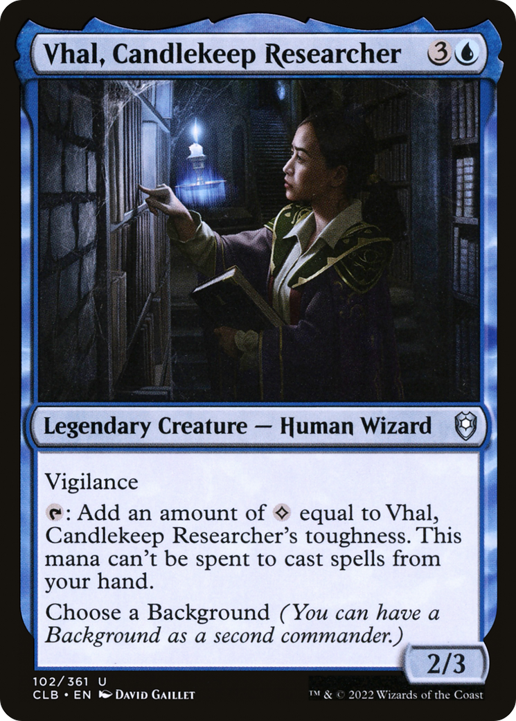 Vhal, Candlekeep Researcher [Commander Legends: Battle for Baldur's Gate] Foil