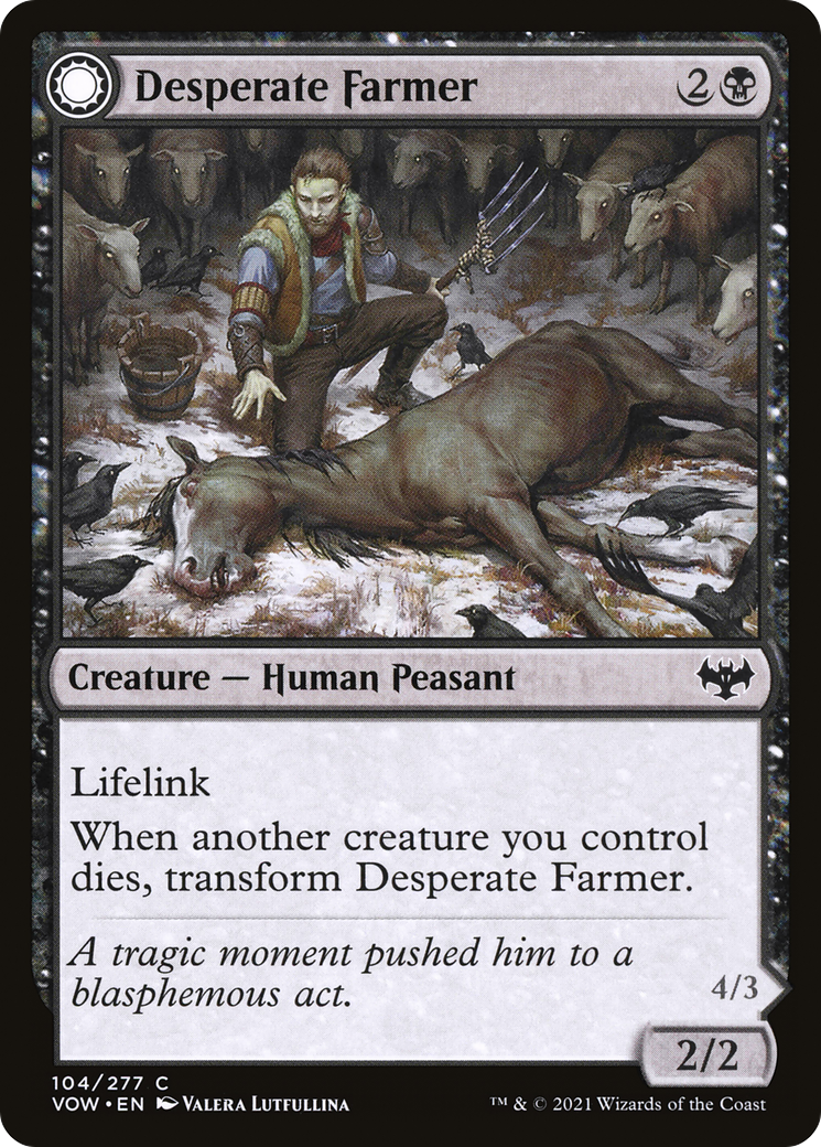 Desperate Farmer // Depraved Harvester [Innistrad: Crimson Vow] Foil