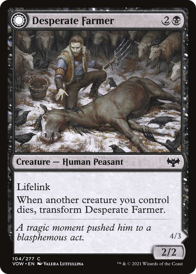 Desperate Farmer // Depraved Harvester [Innistrad: Crimson Vow] Foil