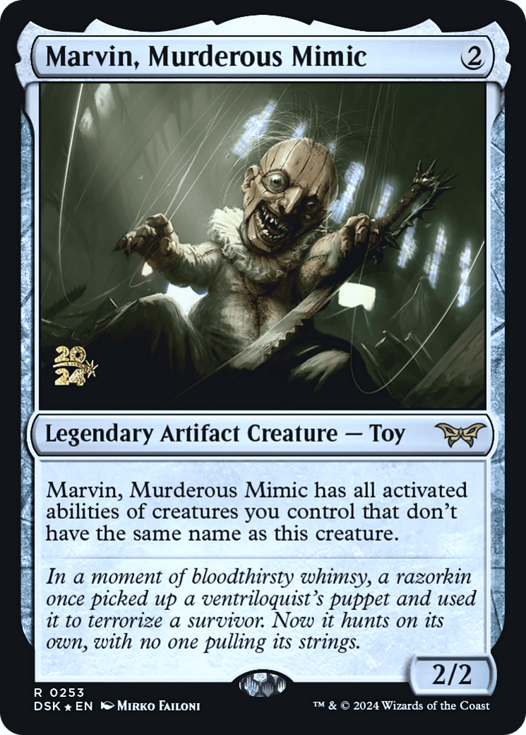 Marvin, Murderous Mimic [Duskmourn: House of Horror Prerelease Promos]
