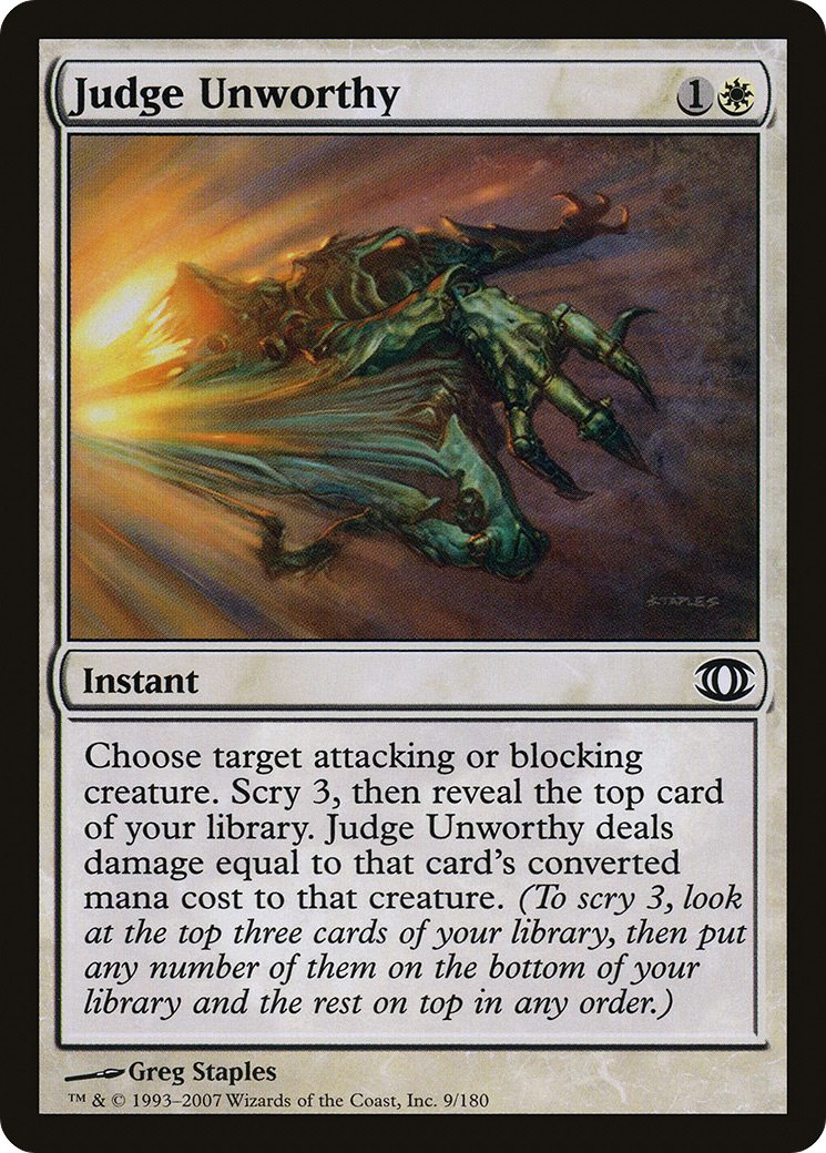 Judge Unworthy [Future Sight] Foil