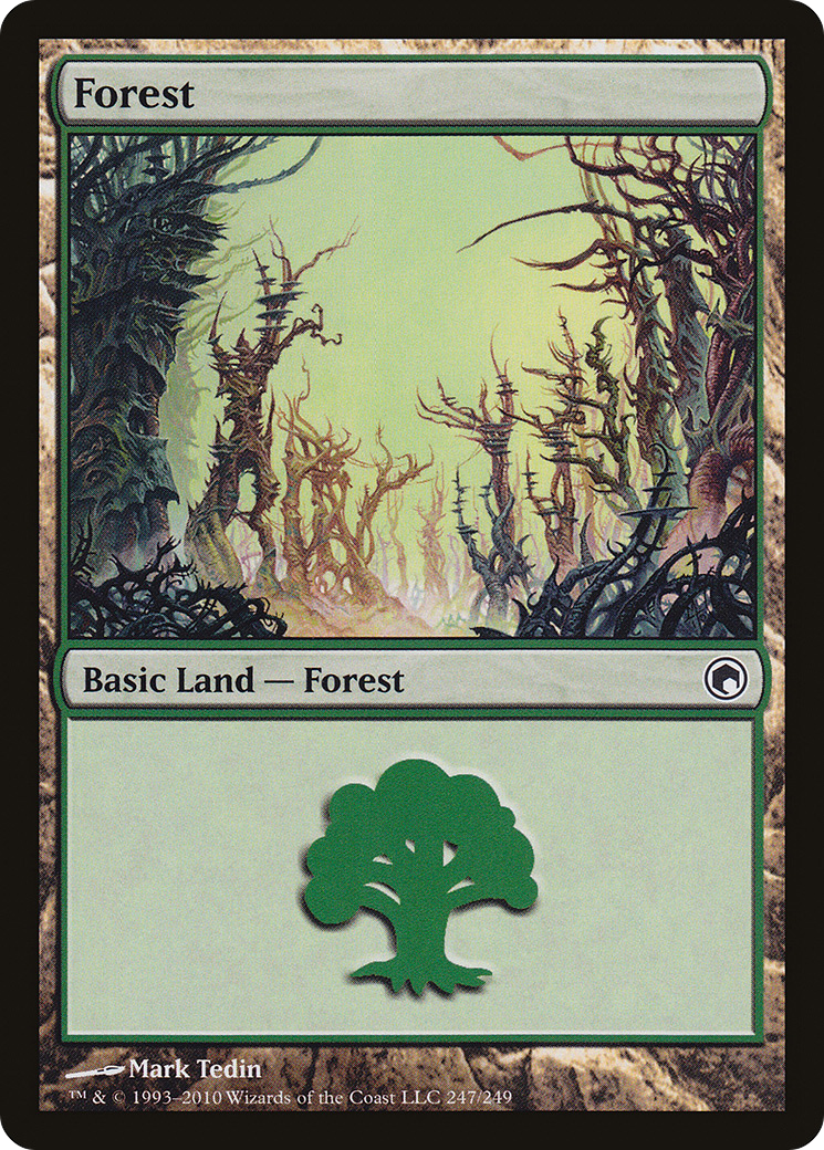 Forest (247) [Scars of Mirrodin] Foil