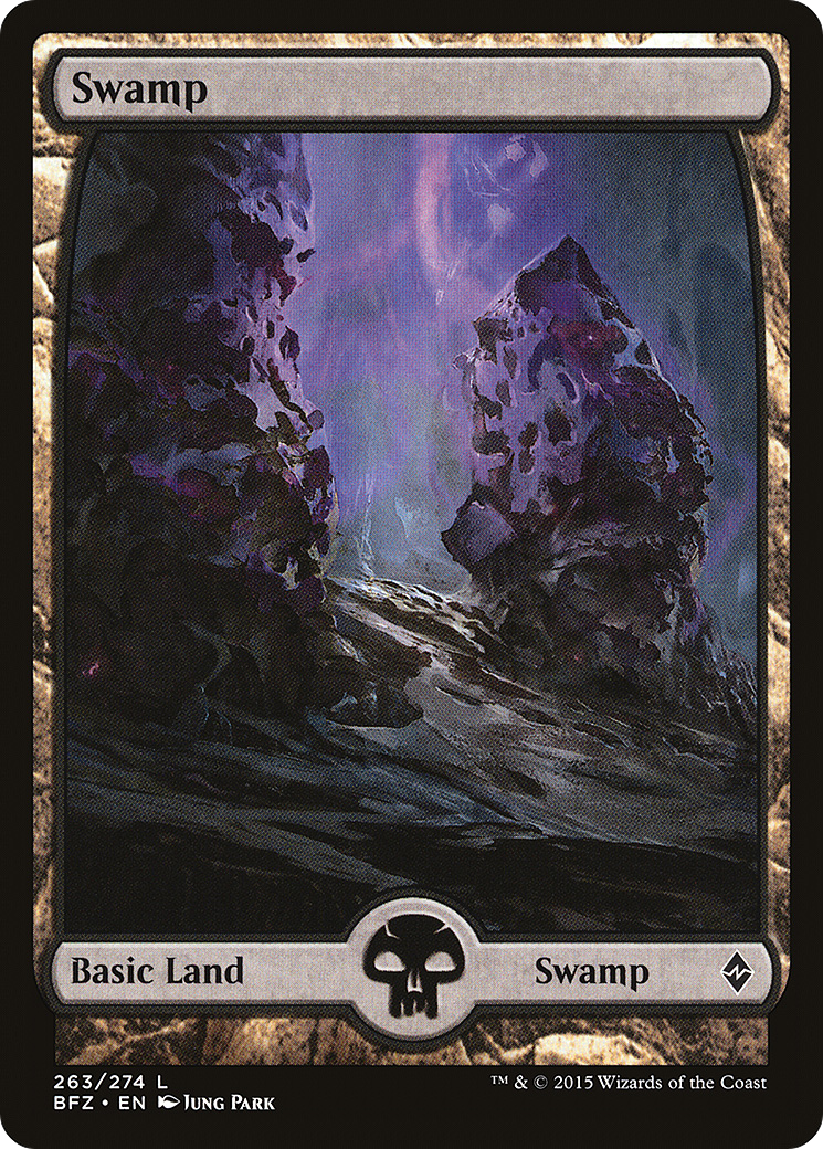 Swamp (263) (Full Art) [Battle for Zendikar] Foil