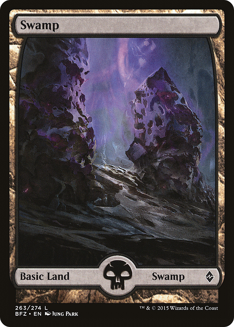 Swamp (263) (Full Art) [Battle for Zendikar] Foil