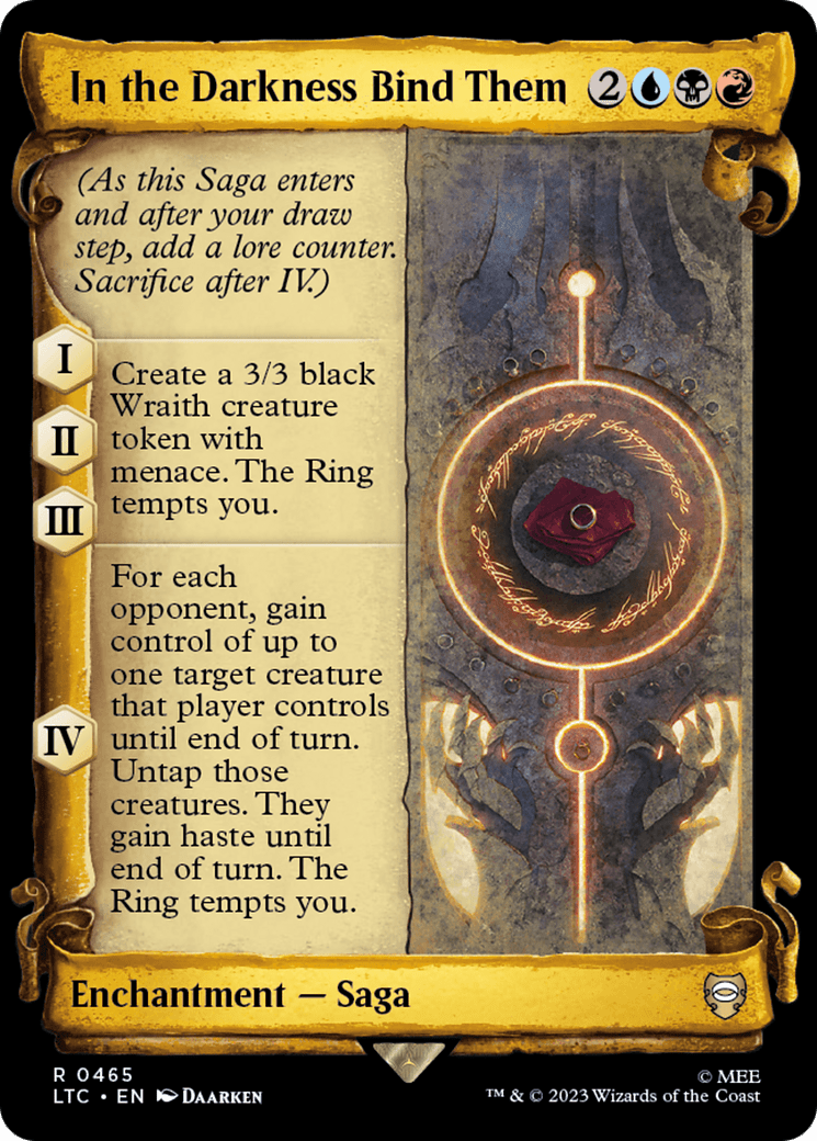 In the Darkness Bind Them [The Lord of the Rings: Tales of Middle-Earth Commander Showcase Scrolls] Foil
