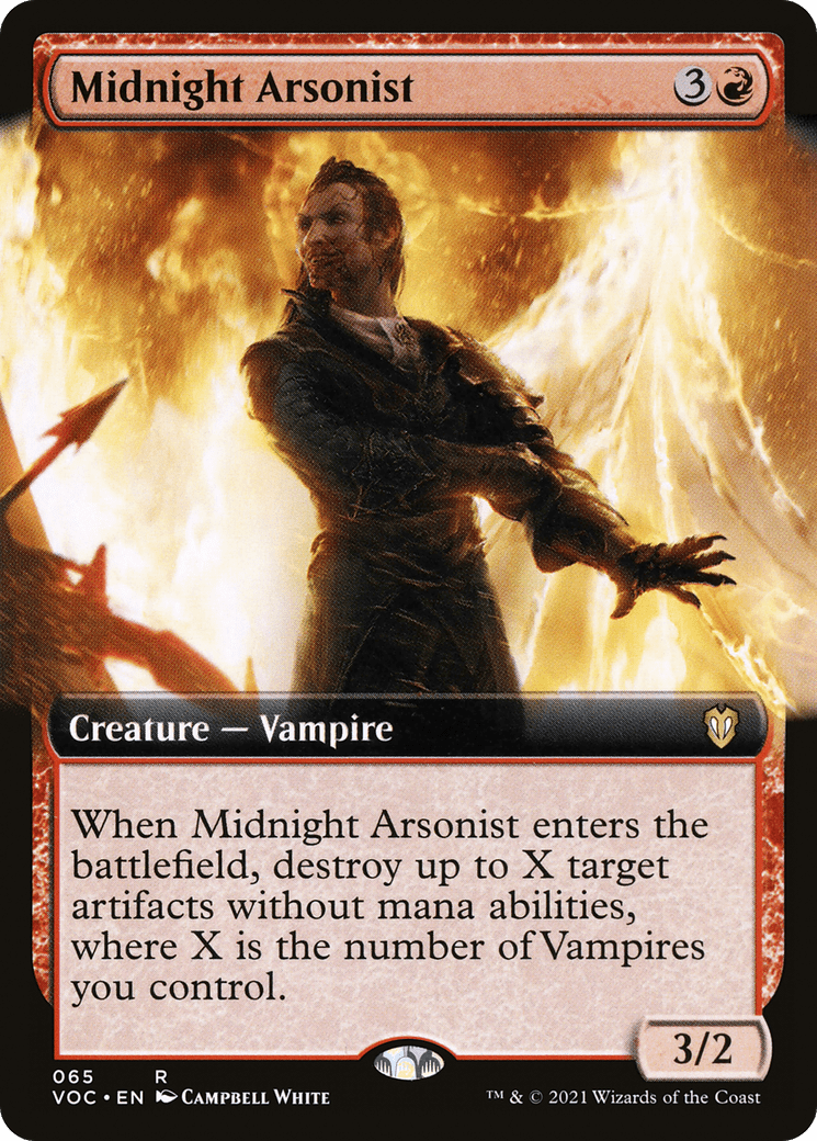 Midnight Arsonist (Extended Art) [Innistrad: Crimson Vow Commander]