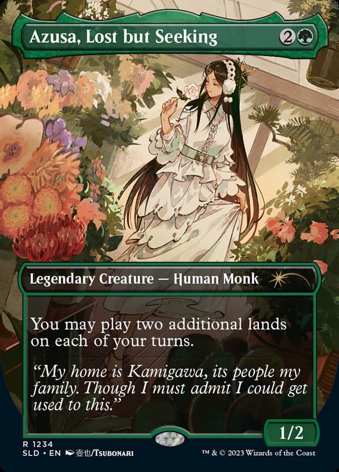 Azusa, Lost but Seeking (Borderless) [Secret Lair Drop Series] Foil