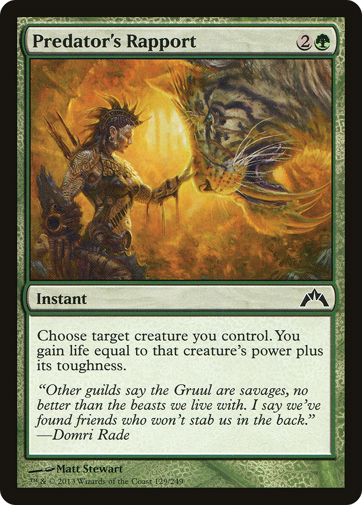Predator's Rapport [Gatecrash] Foil