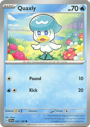 Quaxly 052- SV01 Scarlet & Violet Base Set Reverse Holofoil