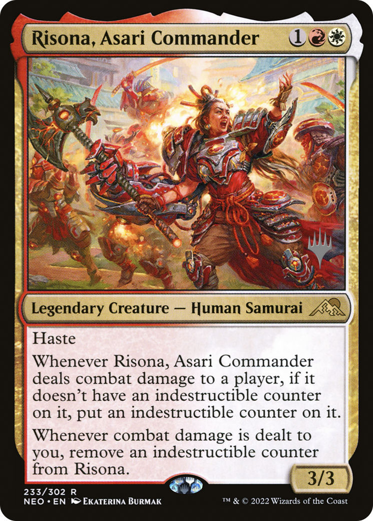 Risona, Asari Commander (Promo Pack) [Kamigawa: Neon Dynasty Promos] Foil