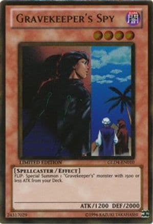 Gravekeeper's Spy [GLD4-EN010] Gold Rare