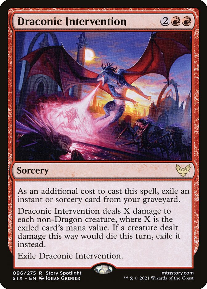 Draconic Intervention 96 (Strixhaven: School of Mages)  - Foil