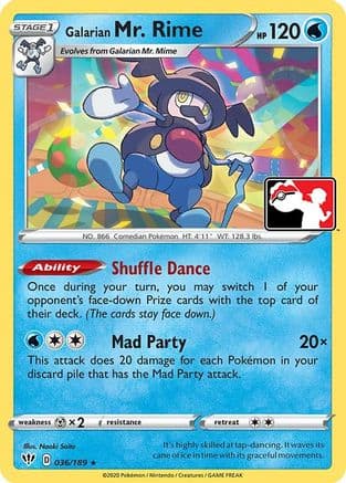 Galarian Mr. Rime 36- Prize Pack Series Cards Holofoil
