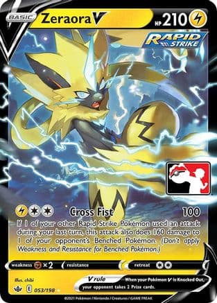 Zeraora V 53- Prize Pack Series Cards Holofoil