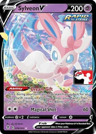 Sylveon V 74- Prize Pack Series Cards Holofoil