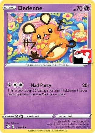 Dedenne 78- Prize Pack Series Cards Holofoil