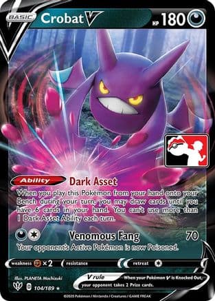 Crobat V 104- Prize Pack Series Cards Holofoil