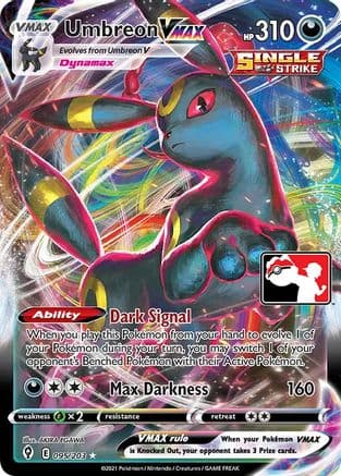Umbreon VMAX 95- Prize Pack Series Cards Holofoil