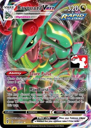 Rayquaza VMAX 111- Prize Pack Series Cards Holofoil