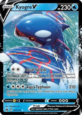Kyogre V 037/159 - SWSH Crown Zenith Holofoil
