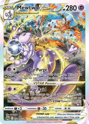 Mewtwo VSTAR GG44/70 - SWSH Crown Zenith Galarian Gallery Holofoil
