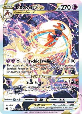 Deoxys VSTAR GG46/70 - SWSH Crown Zenith Galarian Gallery Holofoil