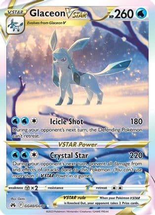 Glaceon VSTAR GG40/70 - SWSH Crown Zenith Galarian Gallery Holofoil
