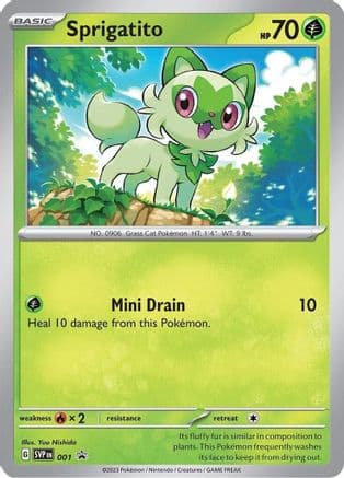 Sprigatito 001- SV Scarlet & Violet Promo Cards Holofoil
