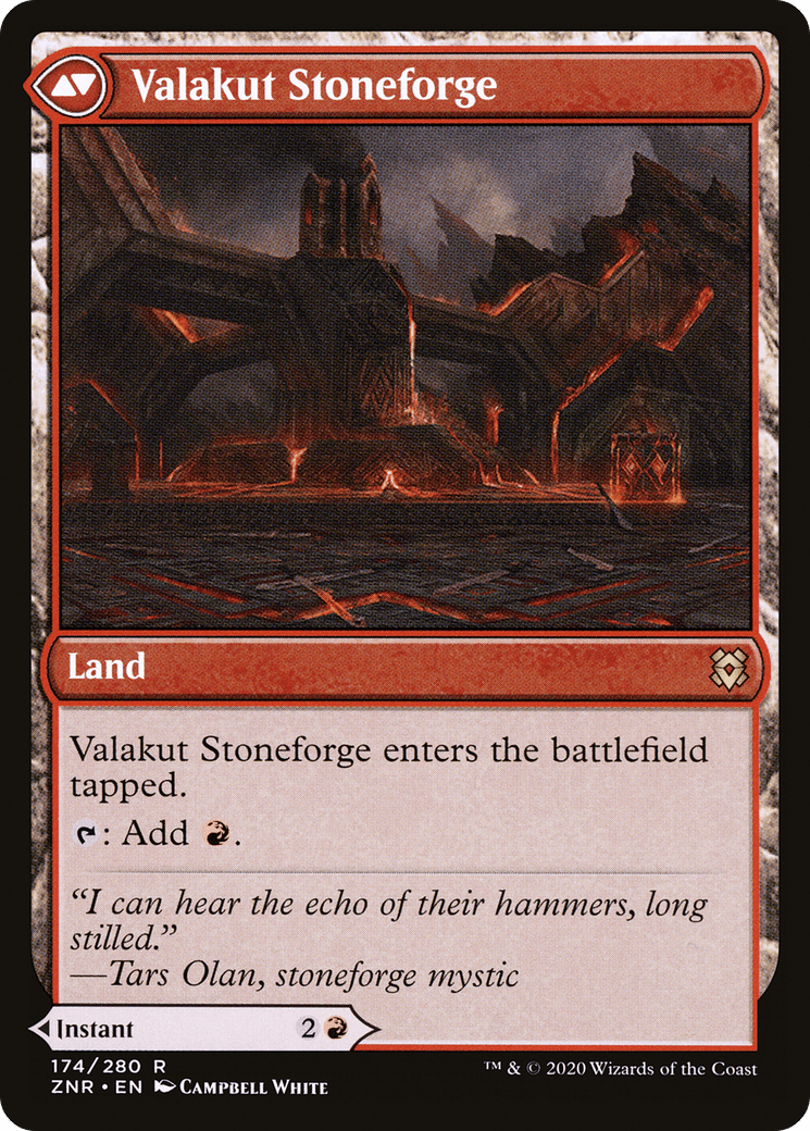 Valakut Awakening // Valakut Stoneforge |  (ZNR-174) [The List]