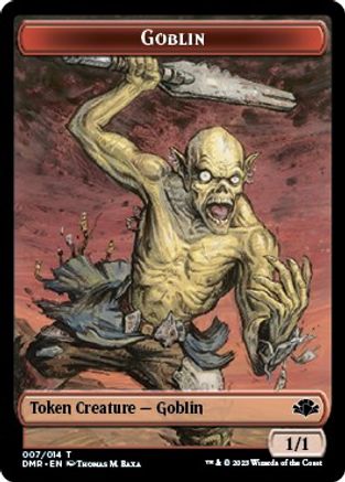 Goblin // Sheep Double-Sided Token |  Foil (7 // 12) [Dominaria Remastered]