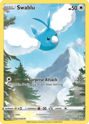 Swablu GG27/70 - SWSH Crown Zenith Galarian Gallery Holofoil