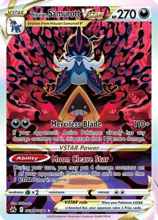 Hisuian Samurott VSTAR GG52/70 - SWSH Crown Zenith Galarian Gallery Holofoil