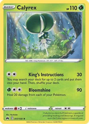 Calyrex 017/159 - SWSH Crown Zenith Reverse Holofoil