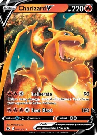 Charizard V 018/159 - SWSH Crown Zenith Holofoil