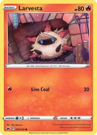 Larvesta 024/159 - SWSH Crown Zenith