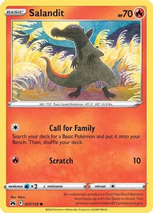 Salandit 027/159 - SWSH Crown Zenith Reverse Holofoil